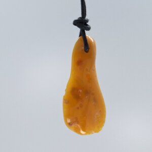 Australian natural boulder opal pendant with leather necklace
